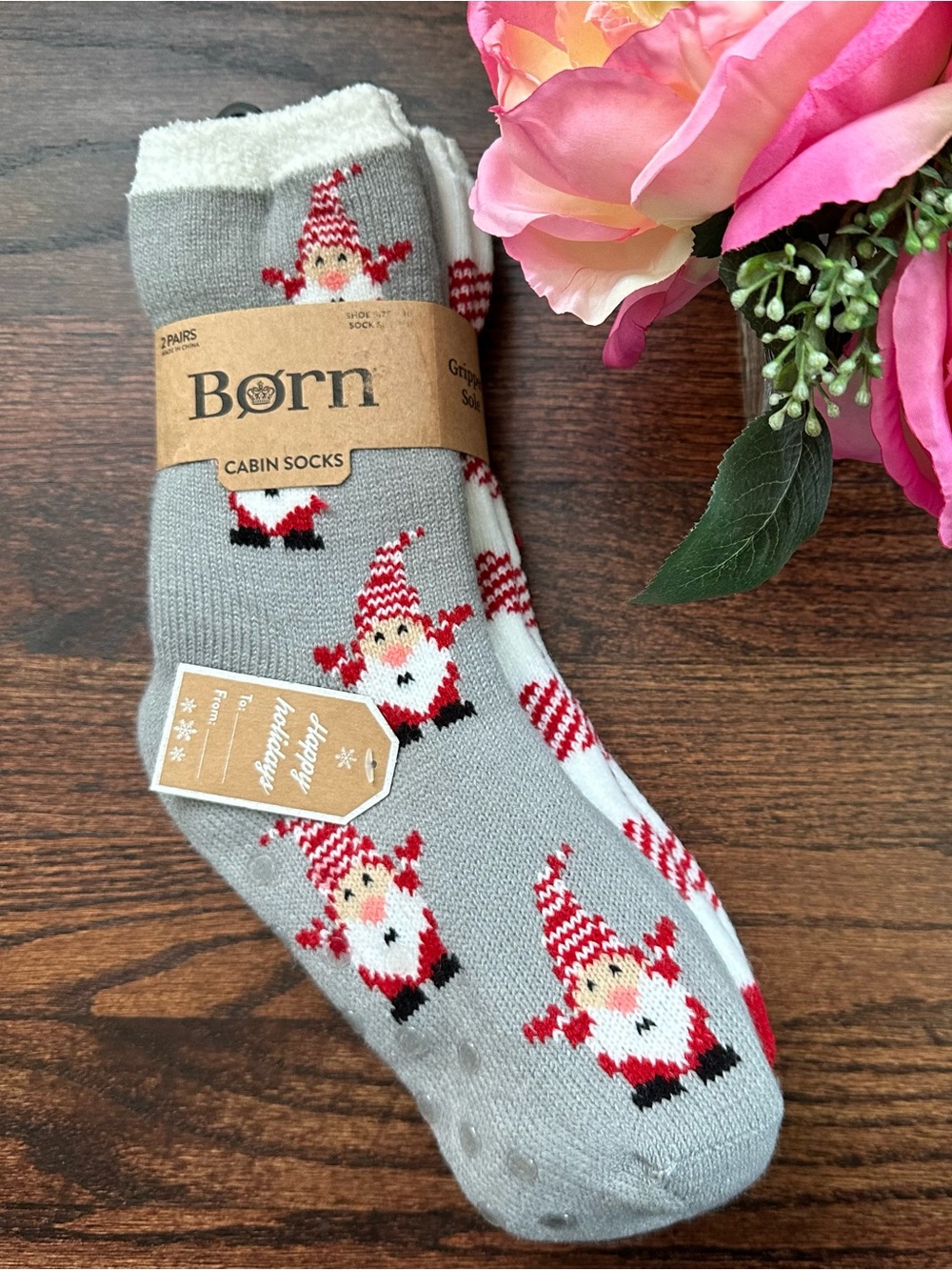 NWT Born holiday cabin socks, 2 pairs